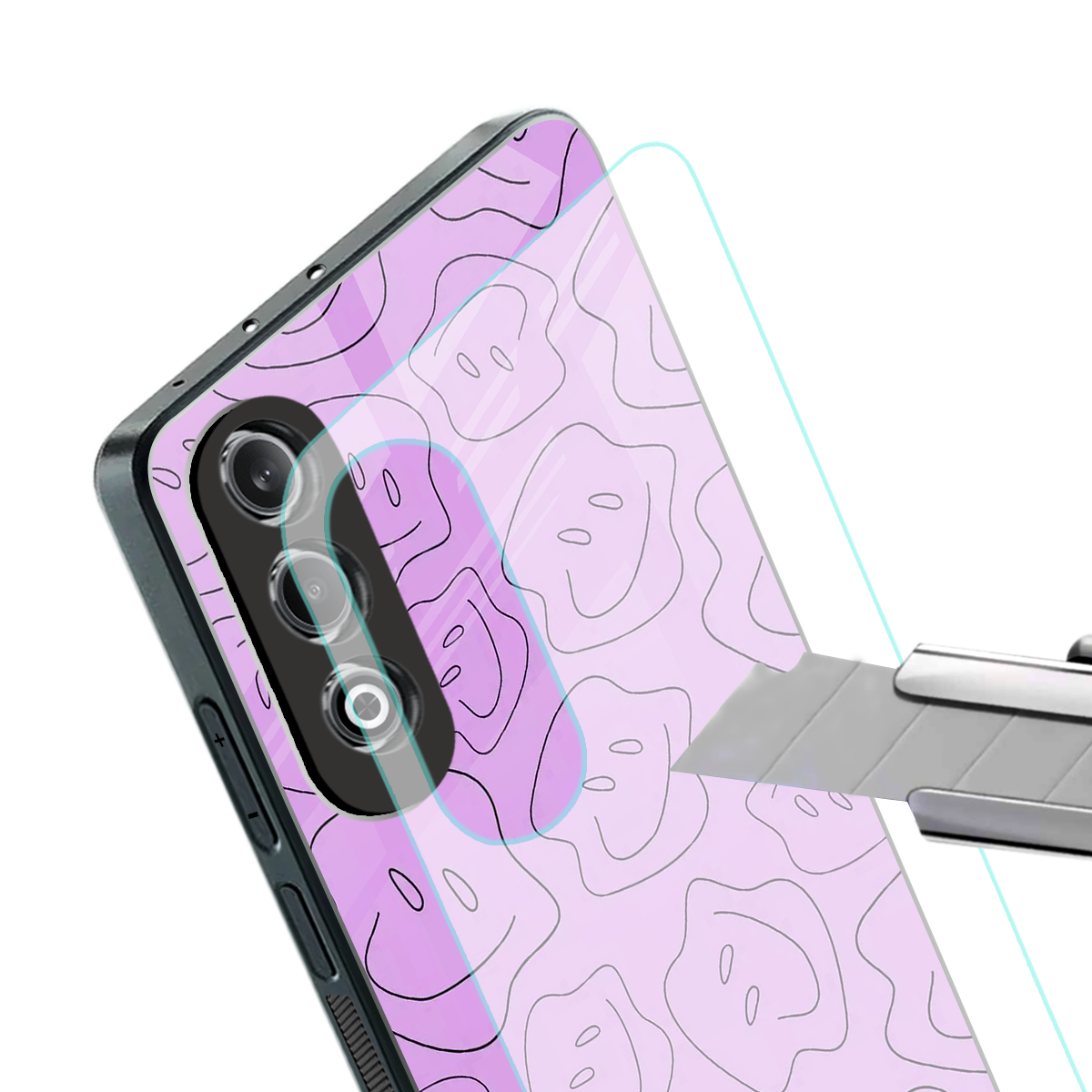 kinda sad kinda happy back phone cover | glass case for oneplus nord ce 4
