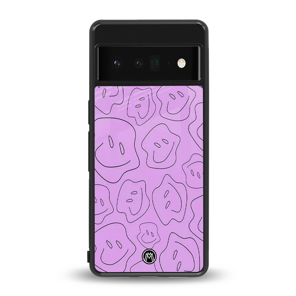 kinda sad kinda happy back phone cover | glass case for google pixel 6 pro
