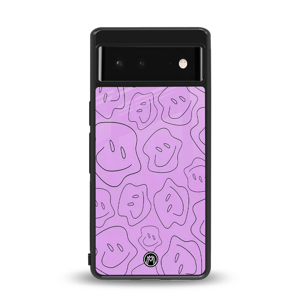 kinda sad kinda happy back phone cover | glass case for google pixel 6