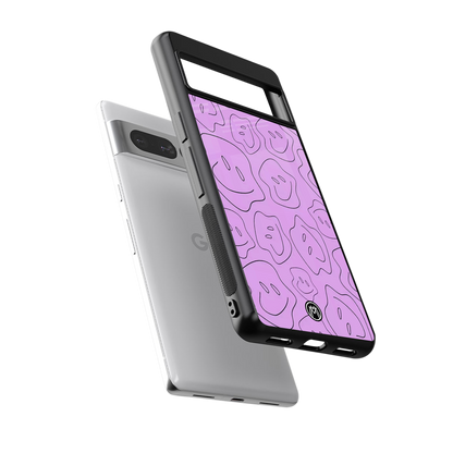 kinda sad kinda happy back phone cover | glass case for google pixel 7 pro