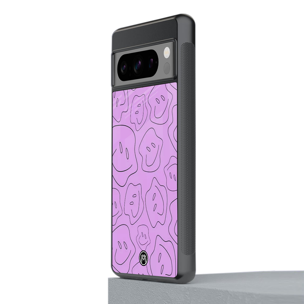 kinda sad kinda happy back phone cover | glass case for google pixel 8 pro
