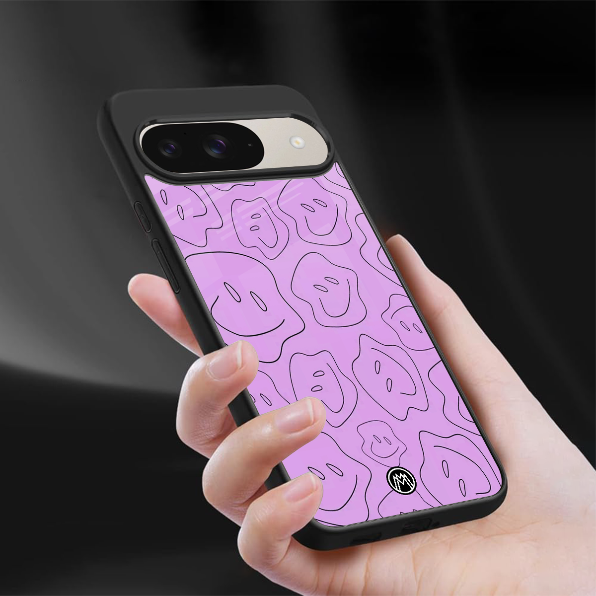 kinda sad kinda happy back phone cover | glass case for google pixel 9