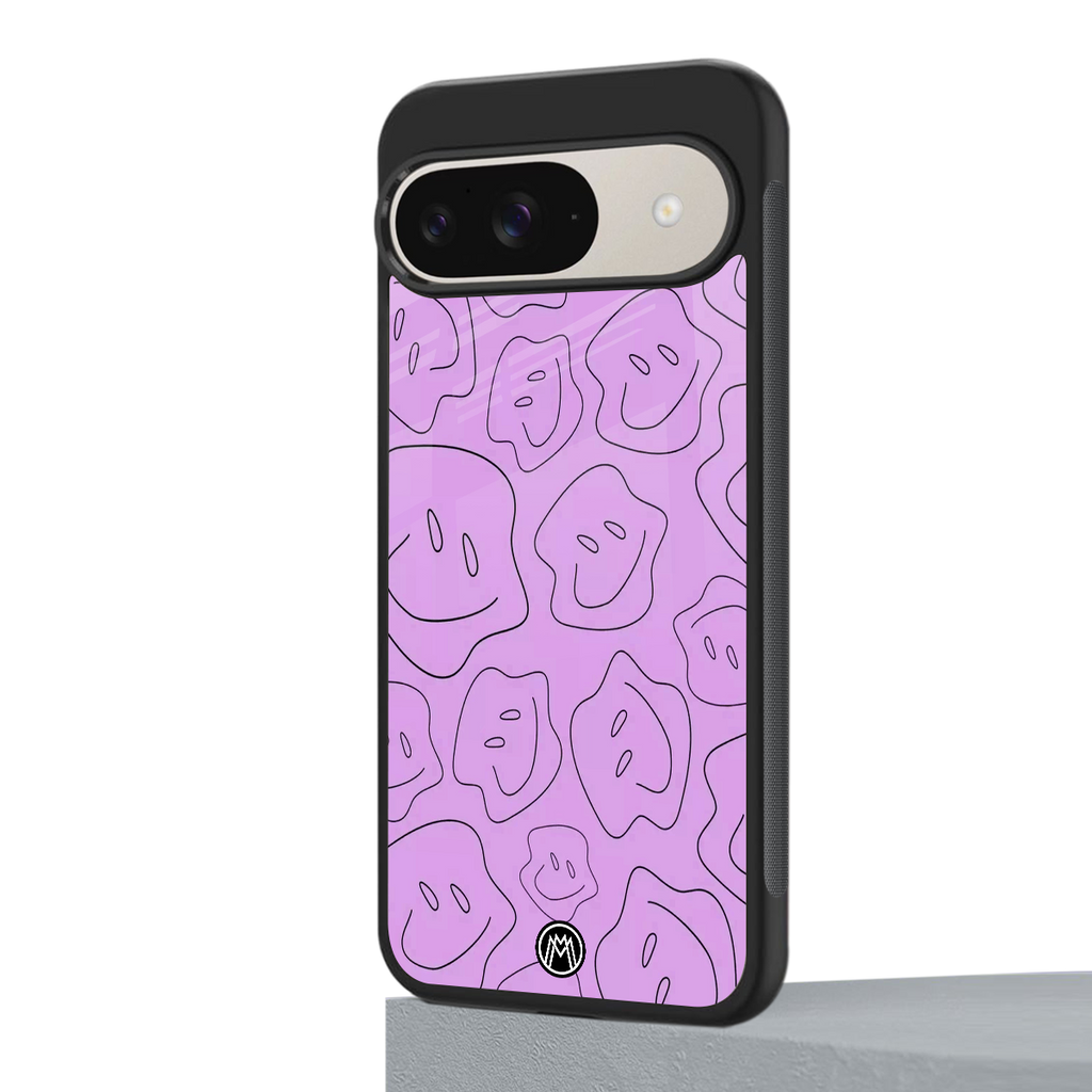 kinda sad kinda happy back phone cover | glass case for google pixel 9