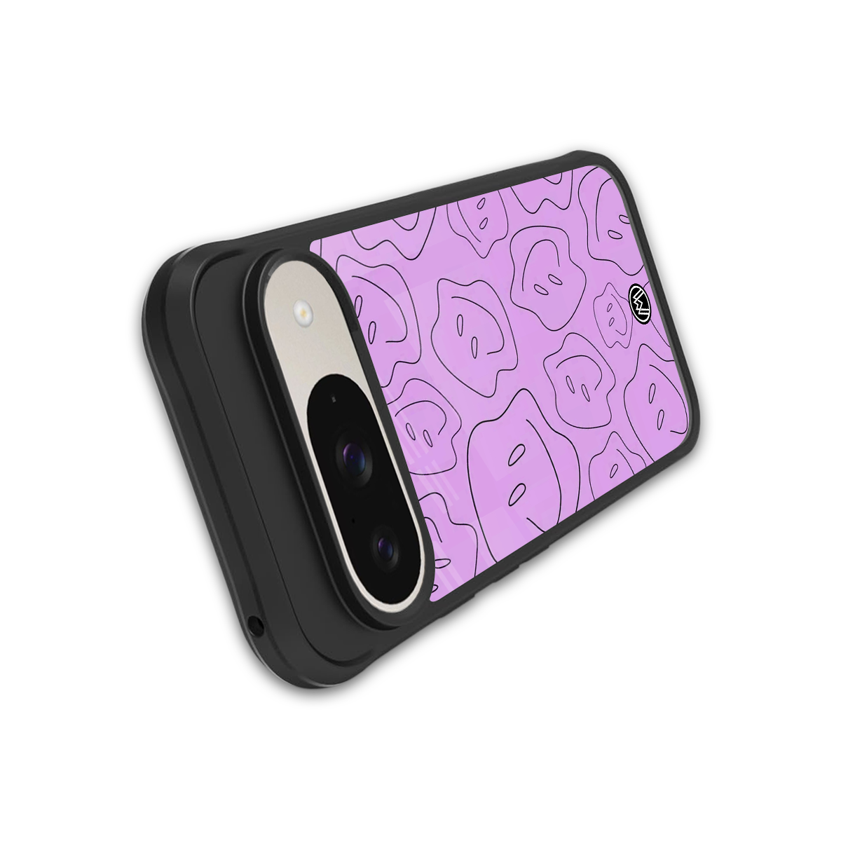 kinda sad kinda happy back phone cover | glass case for google pixel 9