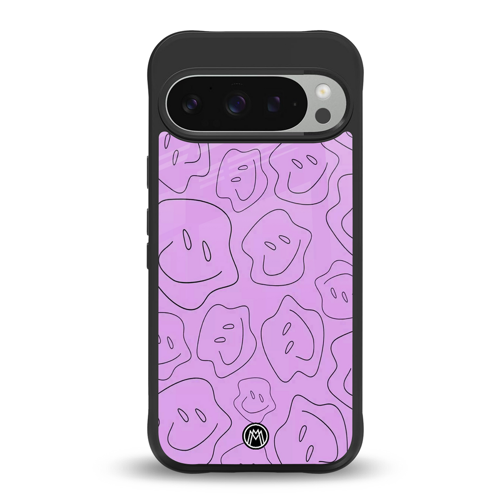 kinda sad kinda happy back phone cover | glass case for google pixel 9 pro