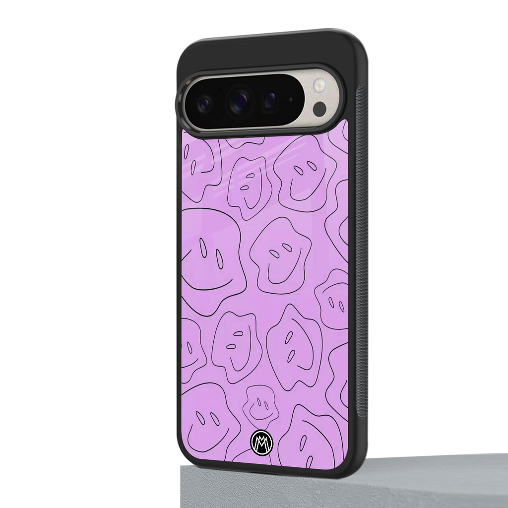 kinda sad kinda happy back phone cover | glass case for google pixel 9 pro