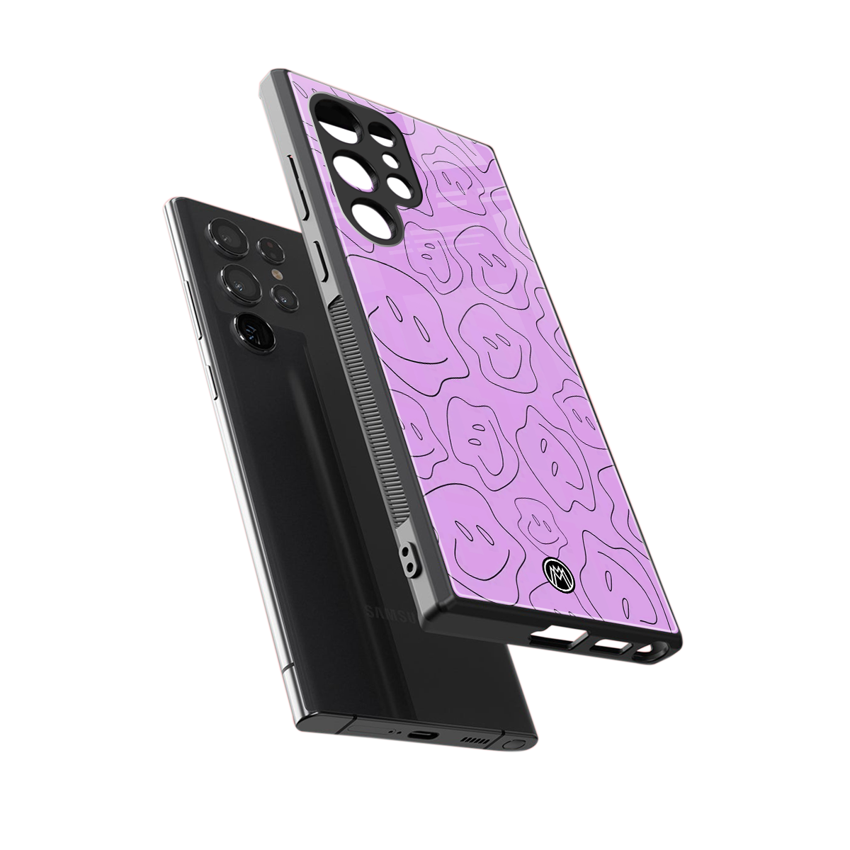 kinda sad kinda happy back phone cover | glass case for samsung galaxy s23 ultra