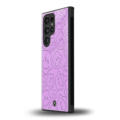 kinda sad kinda happy back phone cover | glass case for samsung galaxy s23 ultra