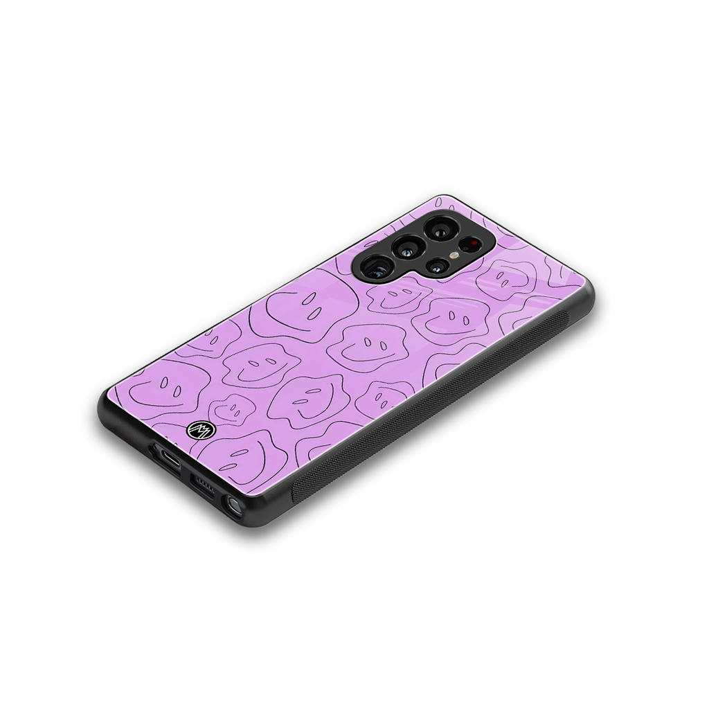 kinda sad kinda happy back phone cover | glass case for samsung galaxy s25 ultra