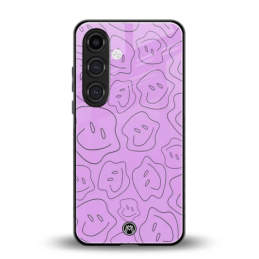 kinda sad kinda happy back phone cover | glass case for samsung galaxy s24 fe