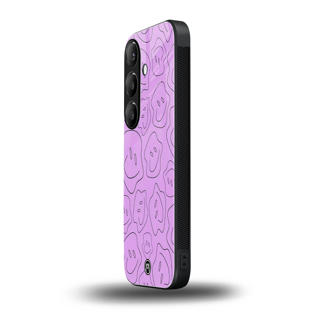 kinda sad kinda happy back phone cover | glass case for samsung galaxy s24 fe