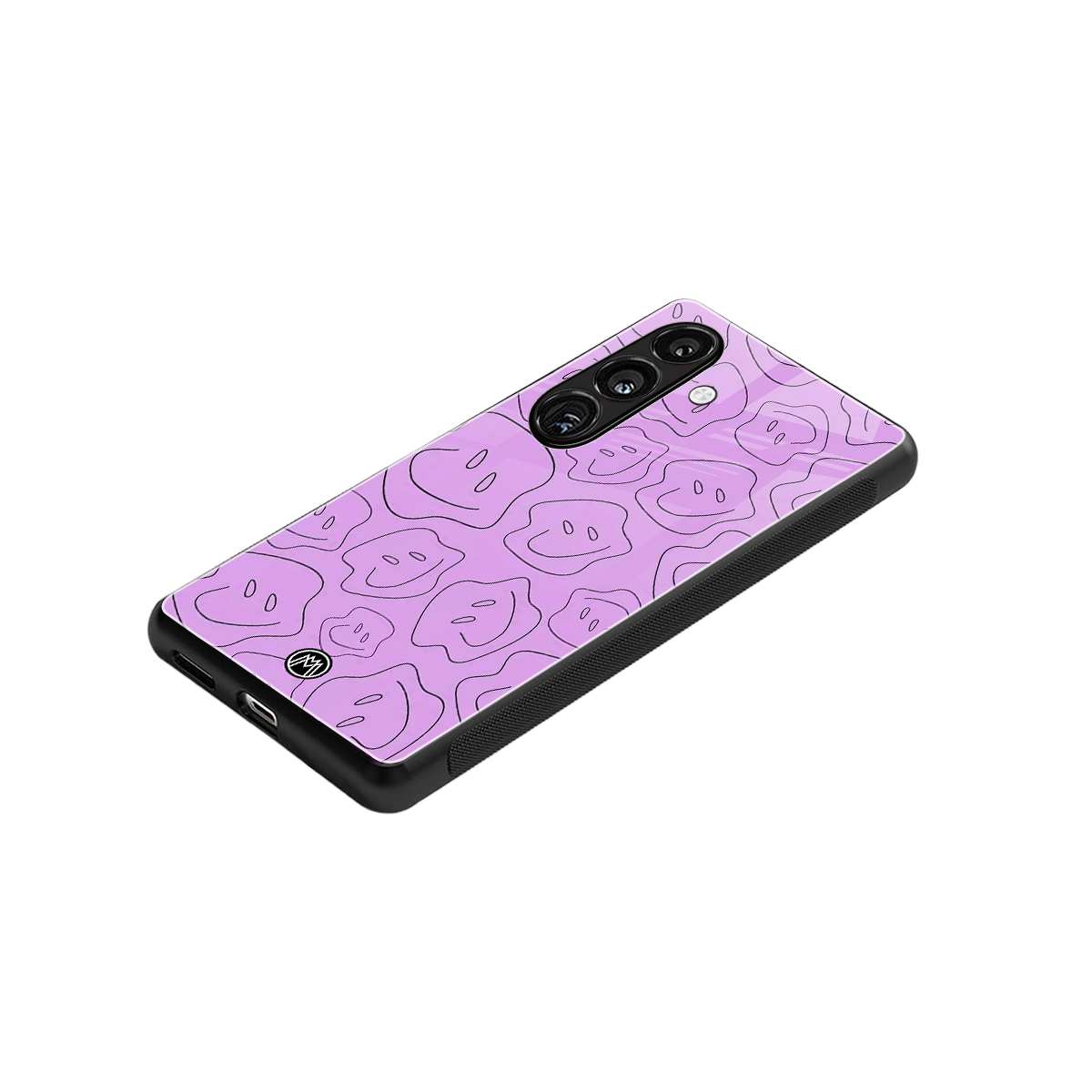 kinda sad kinda happy back phone cover | glass case for samsung galaxy s24 fe