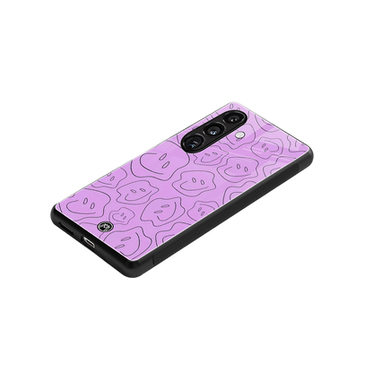 kinda sad kinda happy back phone cover | glass case for samsung galaxy s24 fe