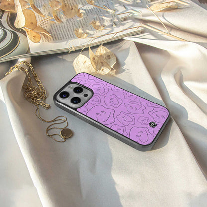 kinda sad kinda happy back phone cover | glass case for iphone 13 mini
