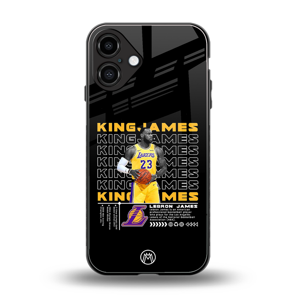 king james back phone cover | glass case for iphone 16 plus