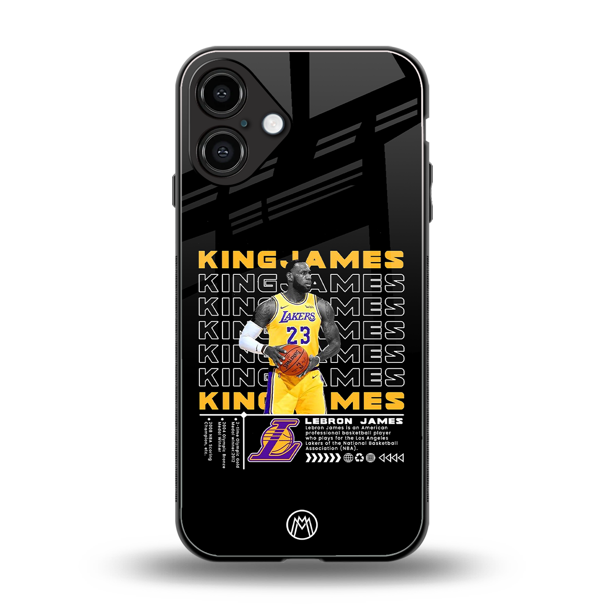 king james back phone cover | glass case for iphone 16 plus