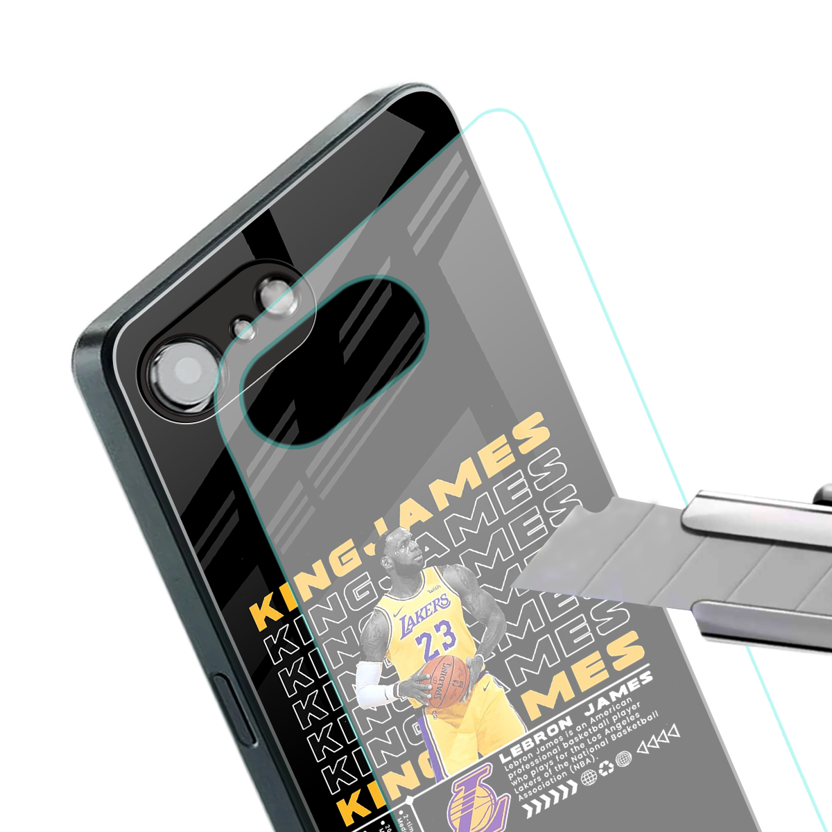 king james back phone cover | glass case for iphone 16e