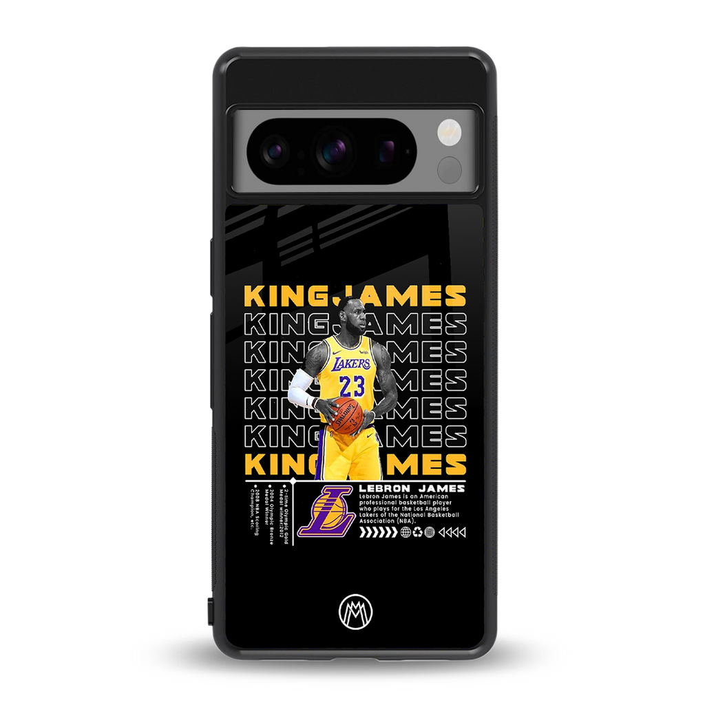 king james back phone cover | glass case for google pixel 8 pro
