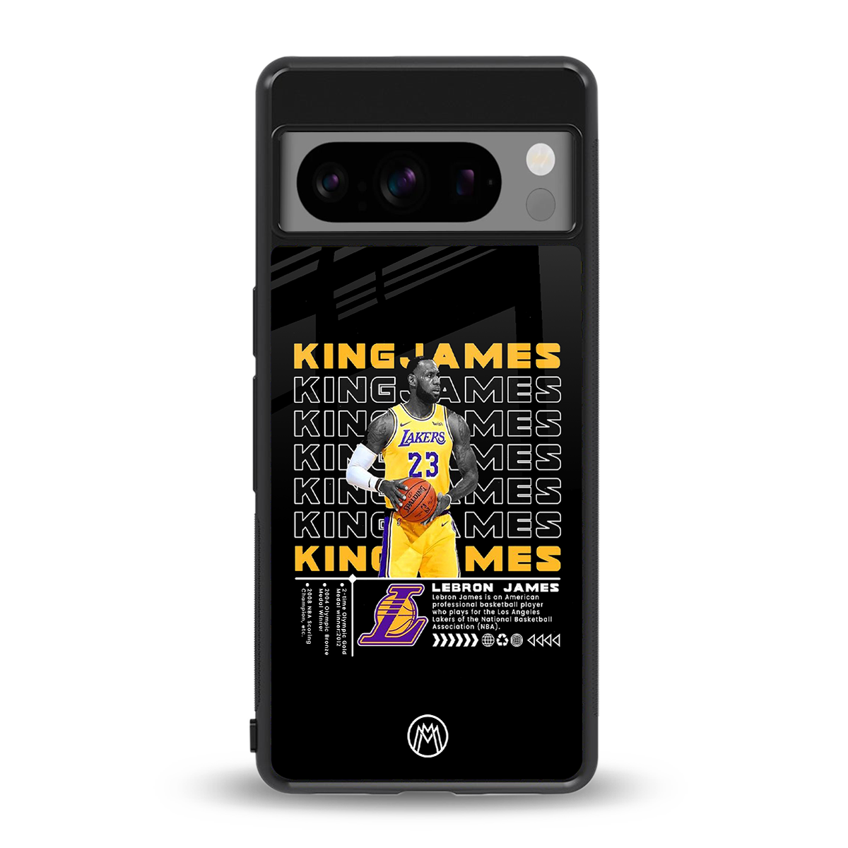 king james back phone cover | glass case for google pixel 8 pro