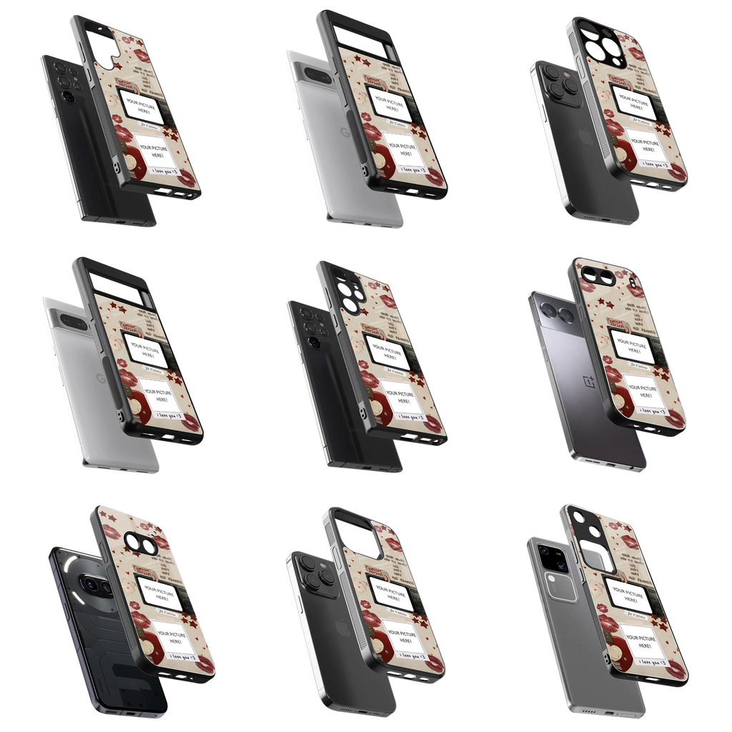 Polaroid Personalised Glass Phone Case