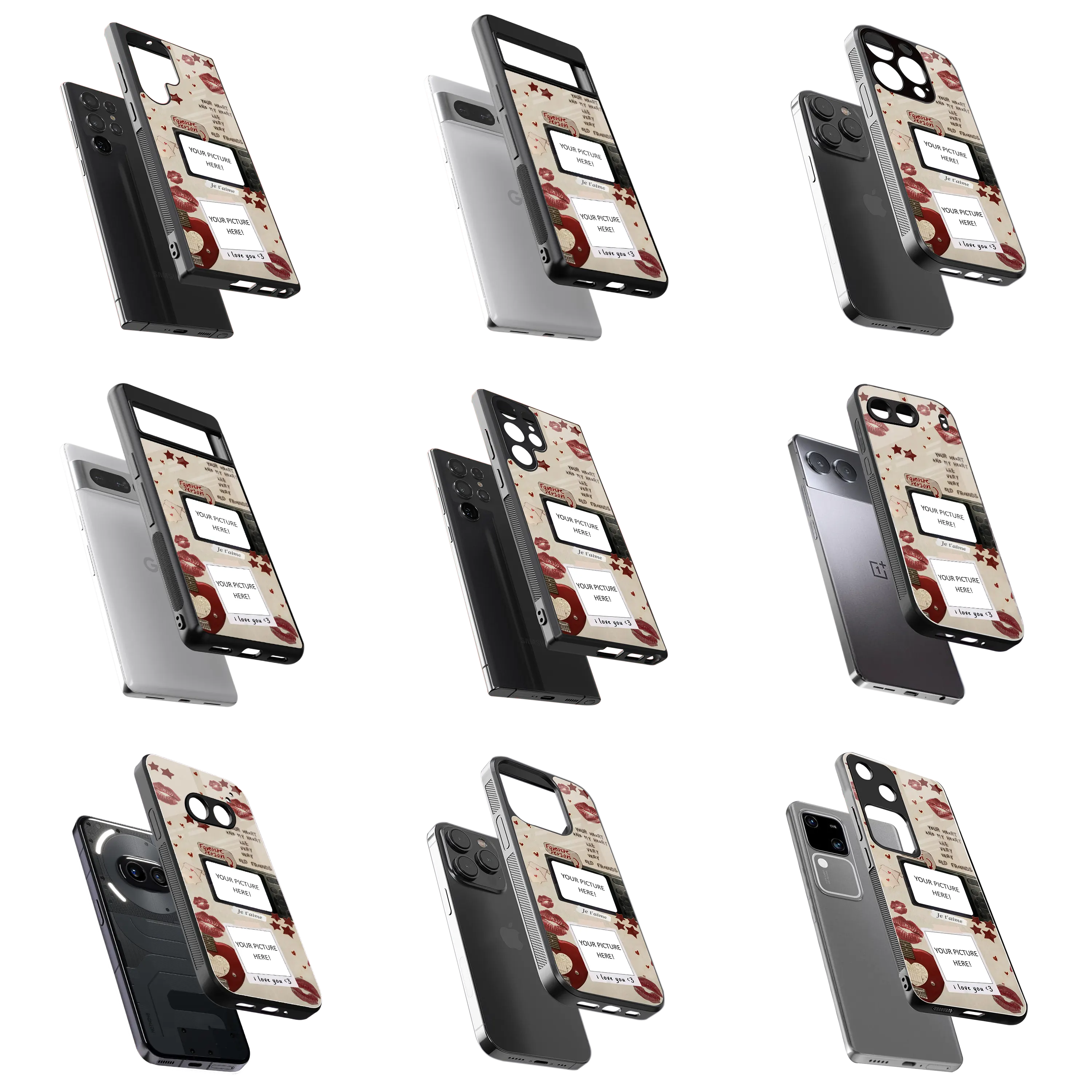 Polaroid Personalised Glass Phone Case