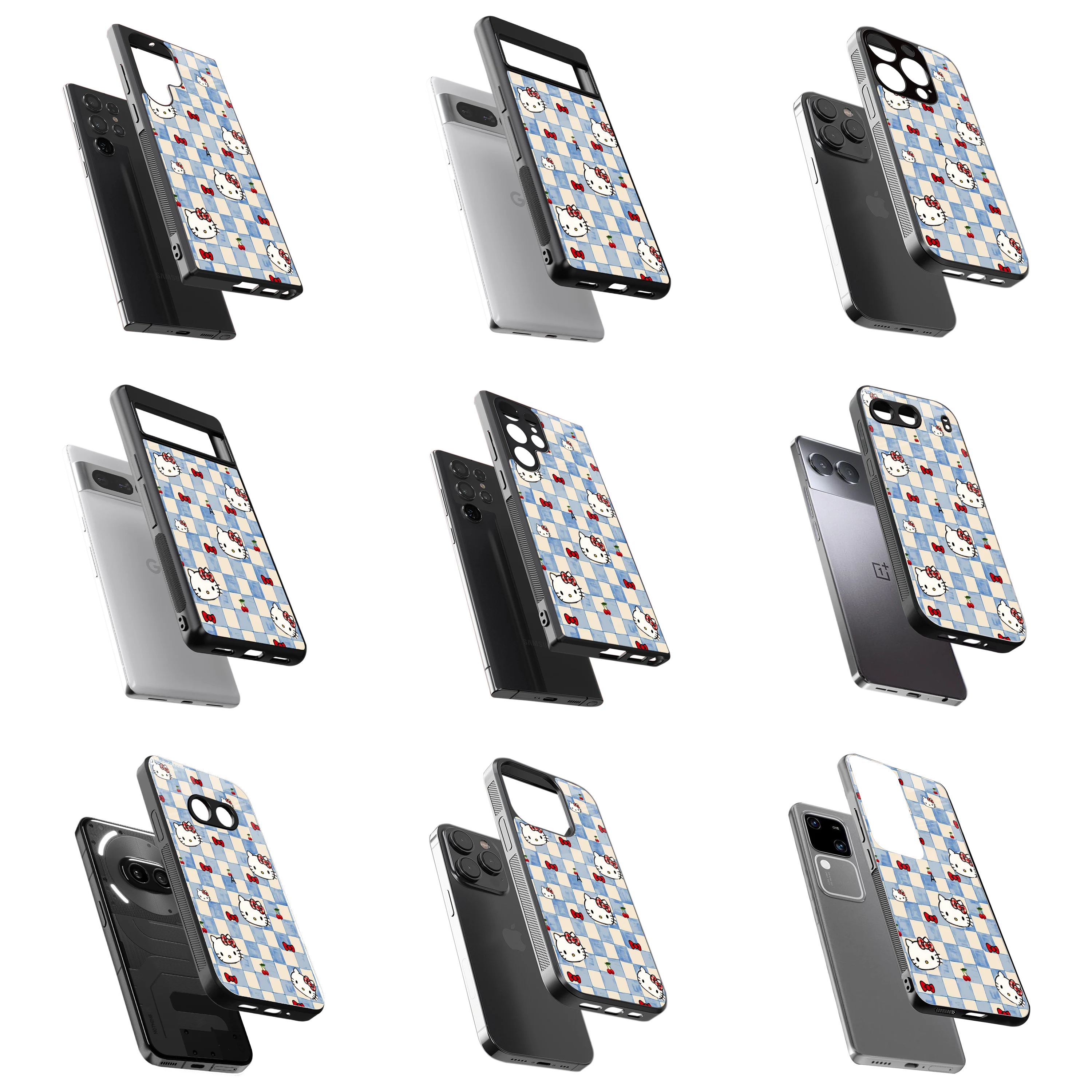 Durable Glass Back Mobile Case for iPhone, Samsung, OnePlus, Google Pixel, Redmi, Vivo, Oppo