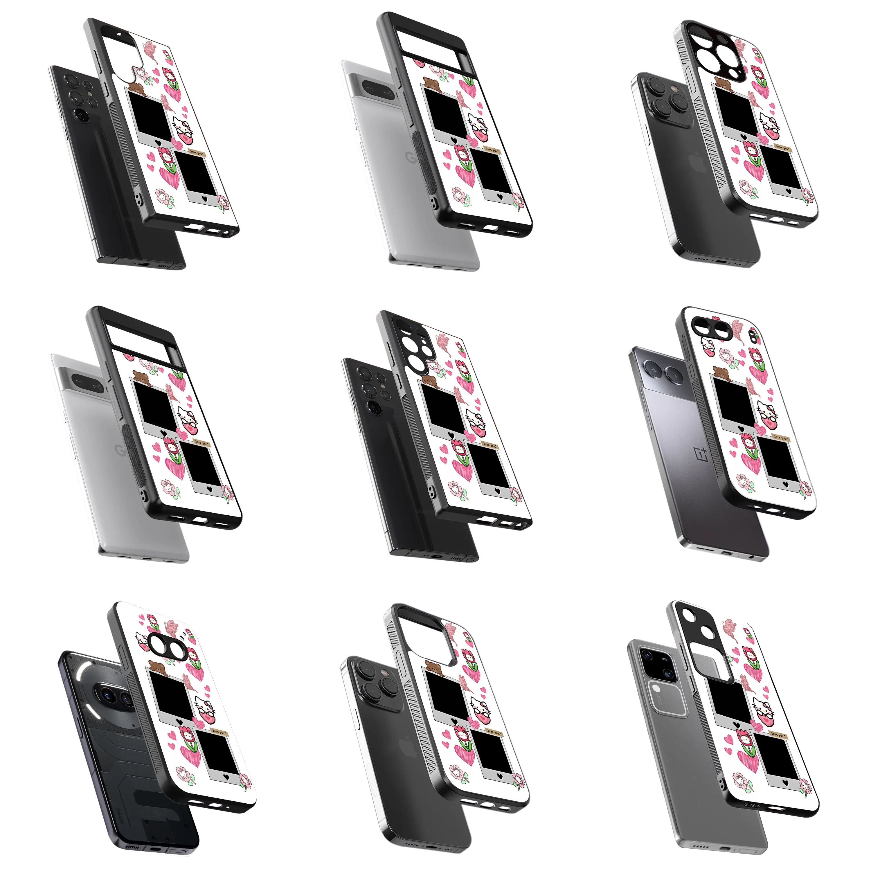 Polaroid Personalised Glass Phone Case