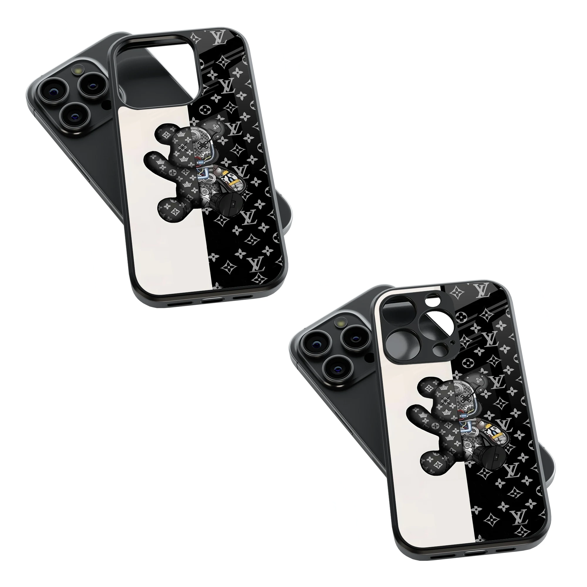 Trendy Glass Back Mobile Case for iPhone, Samsung, Redmi, OnePlus, Google Pixel, Motorola