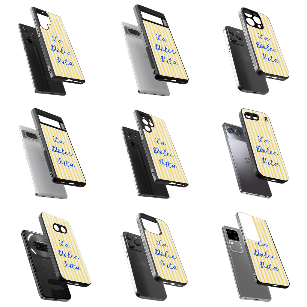 Durable Glass Back Mobile Case for iPhone, Samsung, OnePlus, Google Pixel, Redmi, Vivo, Oppo