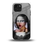 la mona lisa back phone cover | glass case for iphone 13 mini