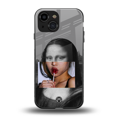 la mona lisa back phone cover | glass case for iphone 13 mini