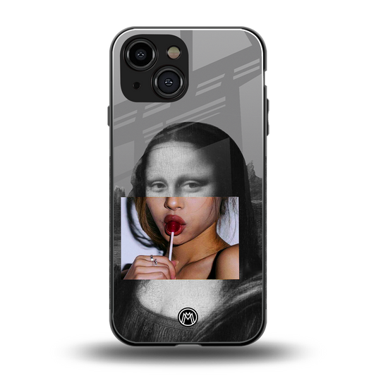 la mona lisa back phone cover | glass case for iphone 13 mini
