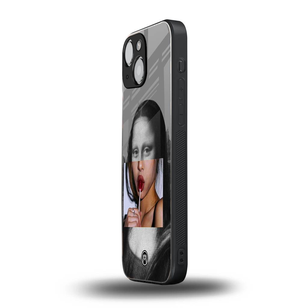 la mona lisa back phone cover | glass case for iphone 13 mini