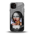 la mona lisa back phone cover | glass case for iphone 15 plus