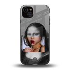 la mona lisa back phone cover | glass case for iphone 15 plus