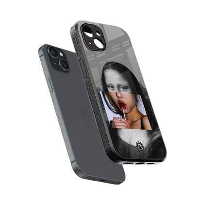 la mona lisa back phone cover | glass case for iphone 15 plus