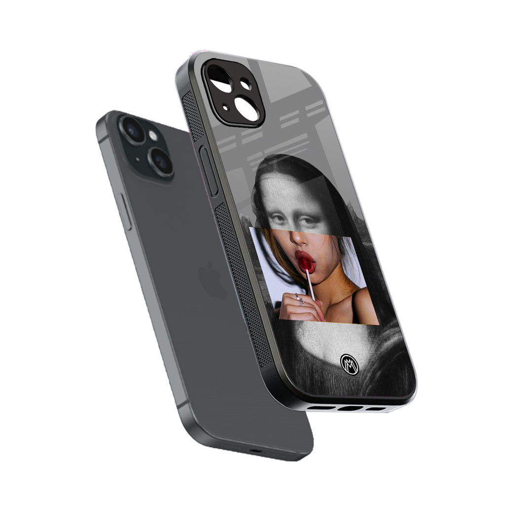la mona lisa back phone cover | glass case for iphone 14 plus