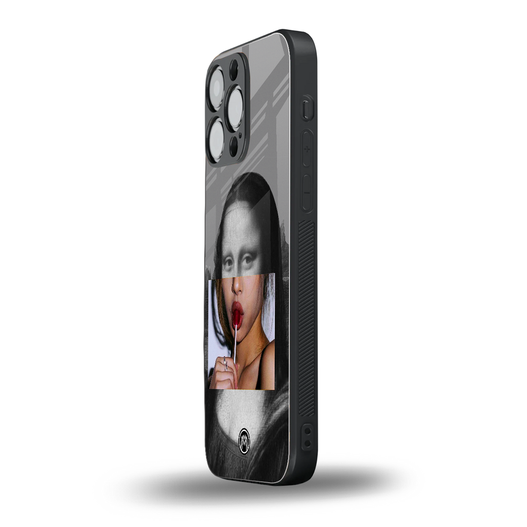 la mona lisa back phone cover | glass case for iphone 15 pro max