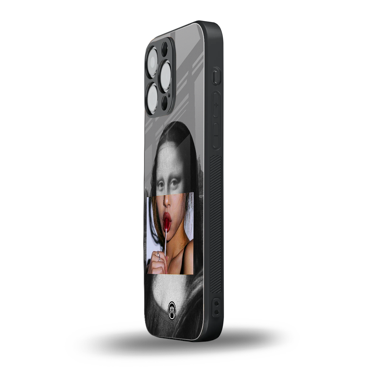 la mona lisa back phone cover | glass case for iphone 15 pro max