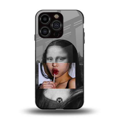 la mona lisa back phone cover | glass case for iphone 14 pro
