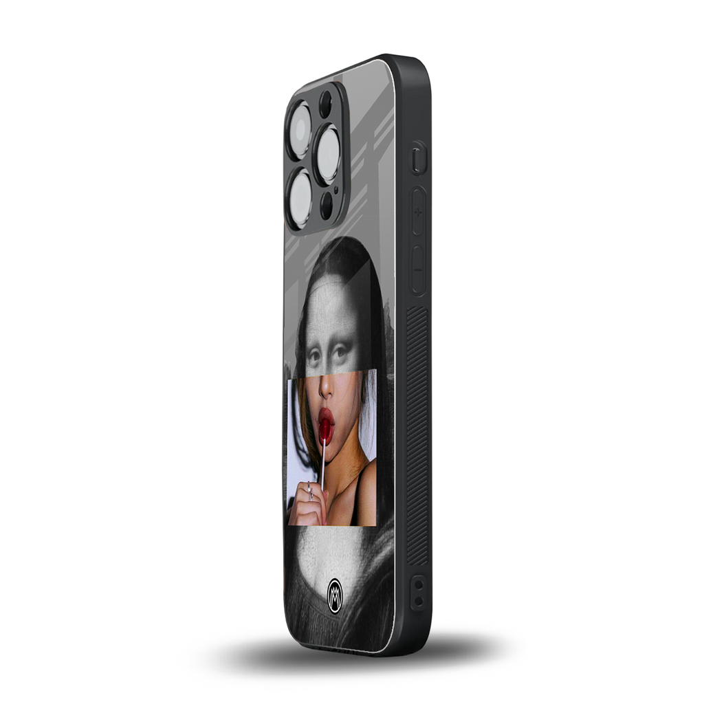 la mona lisa back phone cover | glass case for iphone 15 pro