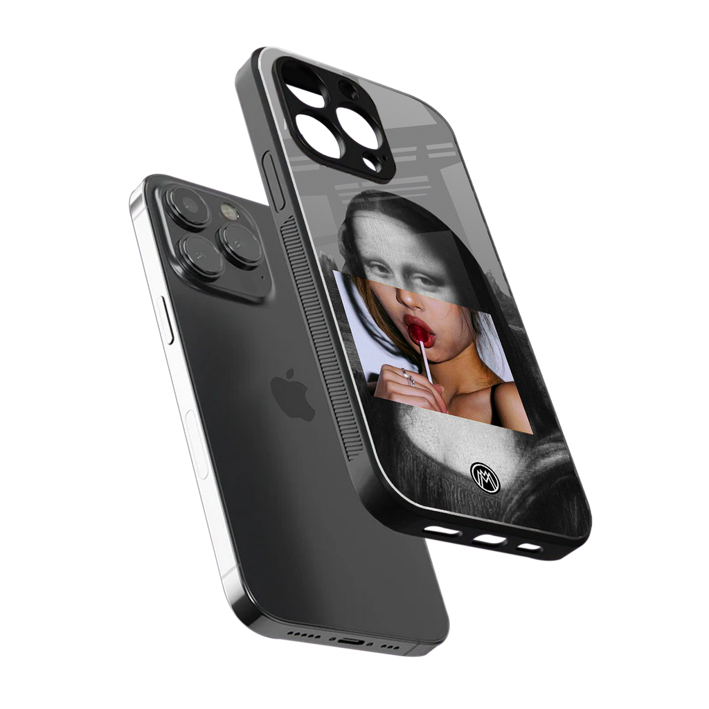 la mona lisa back phone cover | glass case for iphone 15 pro