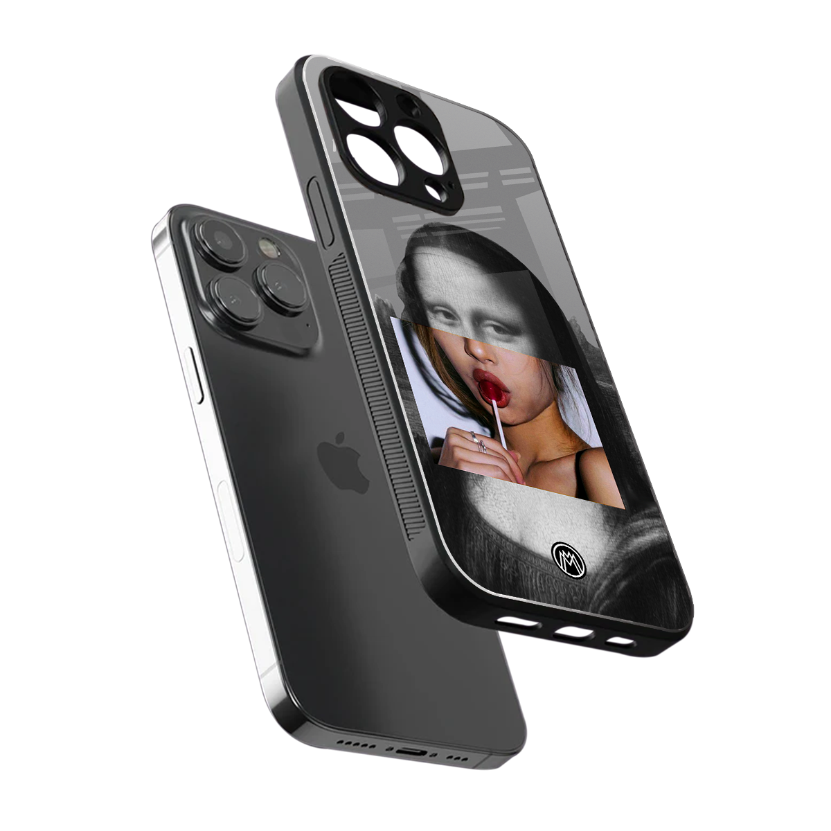 la mona lisa back phone cover | glass case for iphone 14 pro