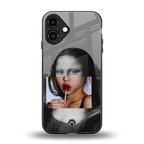 la mona lisa back phone cover | glass case for iphone 16 plus