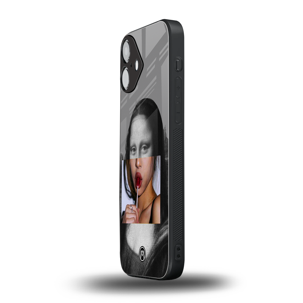 la mona lisa back phone cover | glass case for iphone 16 plus