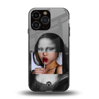la mona lisa back phone cover | glass case for iphone 16 pro max