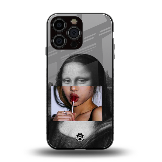 la mona lisa back phone cover | glass case for iphone 16 pro max