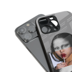 la mona lisa back phone cover | glass case for iphone 14 plus