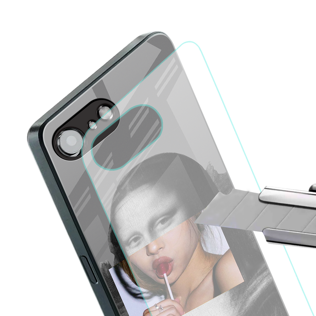 la mona lisa back phone cover | glass case for iphone 16e