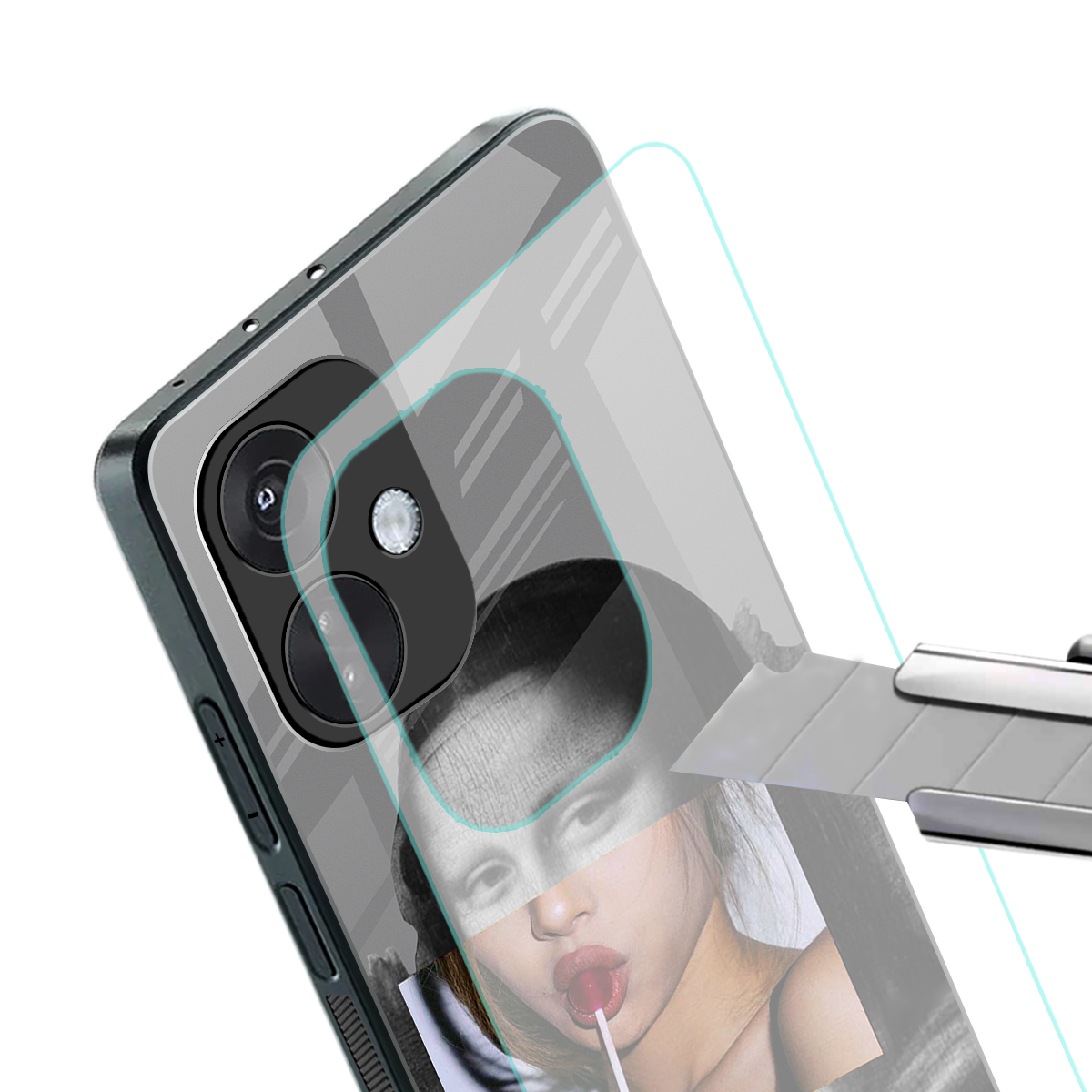 la mona lisa back phone cover | glass case for oneplus nord ce 3